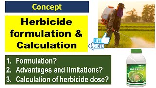 Herbicide Formulation and Calculation  Weed management [upl. by Tirzah]