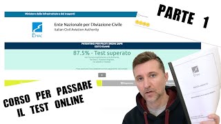 PATENTINO DRONI  CORSO PER PASSARE IL TEST ONLINE PARTE 1 [upl. by Flagler]