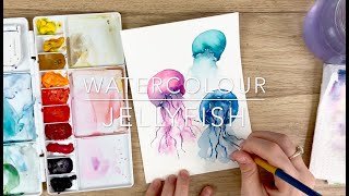 Easy Watercolour Jellyfish [upl. by Manheim493]