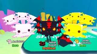 Hellish Axolotl Mythical Hatching Pet Sim X [upl. by Alur]