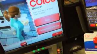 Self check out machine  Coles [upl. by Yawnoc762]