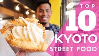 Japanese Street Food Tour Top 10 in Kyoto Japan  Nishiki Market Food Guide [upl. by Zoes]