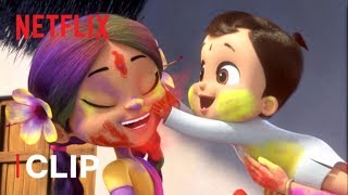 Holi Festival of Colors 🌈 Mighty Little Bheem  Netflix Jr [upl. by Evyn]