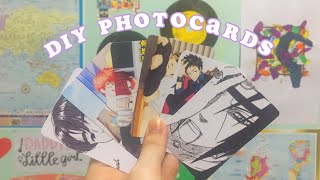 how to make anime photocards🌼  an EASY DIY tutorial ☁️ [upl. by Darrill527]