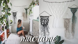 How To Macrame  Beginner’s Tutorial Easy Step by Step Guide [upl. by Elitnahc472]