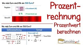 Prozentrechnung  Berechnung des Prozentwertes [upl. by Kela]