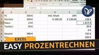 Excel Tutorial Prozentrechnen in Excel [upl. by Voltmer632]