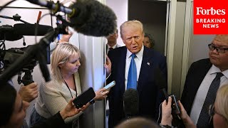 AIR FORCE ONE GAGGLE Trump Takes Questions From Reporters On Air Force One [upl. by Shipman613]