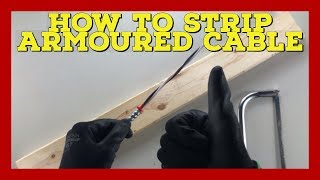 How to strip armoured cable  BX or AC90  The Electrical Guide [upl. by Ellennod714]