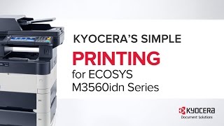 PRINTER HowTo Printing Tips for the ECOSYS M3560idn Series [upl. by Bolitho]