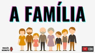 A FAMÍLIA em Inglês  Inglês Minuto  Membros da família em Inglês [upl. by Anead]