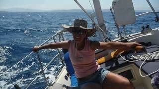 Pacific Seacraft Dana 24 sailing to Sardinia Mediterranean [upl. by Assilim]