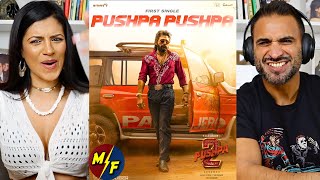 PUSHPA PUSHPA  Pushpa 2 The Rule  Allu Arjun  Rashmika  Sukumar  DSP  Telugu amp Hindi REACTION [upl. by Arundel]