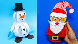 5 DIY christmas Easy paper crafts  5 minute crafts christmas [upl. by Sorcha256]