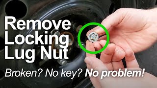 Remove a wheel locking lug nut with no key [upl. by Westberg224]