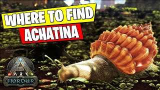 WHERE TO FIND ACHATINA ON ARK FJORDUR SPAWN LOCATIONS [upl. by Given]