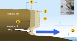 Cliffs and Wavecut platforms [upl. by Aicala]