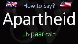 How to Pronounce Apartheid CORRECTLY Meaning amp Pronunciation [upl. by Gretna889]