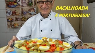 BACALHAU RECEITA DE BACALHAU – BACALHOADA À PORTUGUESA [upl. by Pax]