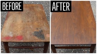 Mid Century End Table Restoration  Furniture Refinishing [upl. by Edric349]