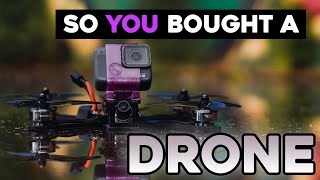 So you bought a FPV Drone unboxing set up how to test fly [upl. by Anerol]