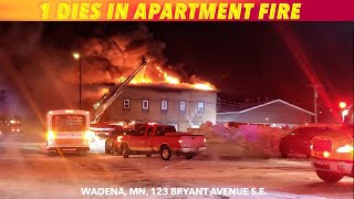 UPDATE 1 Dies In Wadena Apartment Building Fire 12 Others Displaced [upl. by Puritan616]