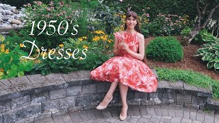 VINTAGE 1950s LOOKBOOK Part 1 Party Dresses [upl. by Hannaj452]