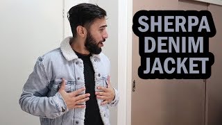 Sherpa Denim Jacket Review  Mens Winter Spring Outfit [upl. by Euseibbob]