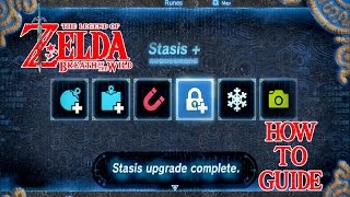 HOW TO UPGRADE SHEIKAH SLATE  STASIS  REMOTE  SHEIKH SENSOR  ZELDA BREATH OF THE WILD [upl. by Ntisuj]