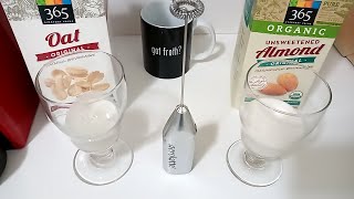 Oat Milk vs Almond Milk part 2 Frothing Test [upl. by Say968]