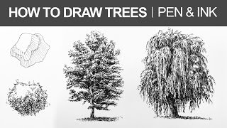 How to Draw Trees with Pen and Ink [upl. by Skippy]