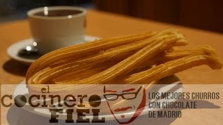 LOS MEJORES CHURROS CON CHOCOLATE DE MADRID [upl. by Flossy]