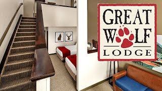 TwoStory Loft Fireplace Suite at GREAT WOLF LODGE  Room Tour [upl. by Merc]