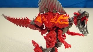 TRANSFORMERS 4 DINOBOT SCORN AGE OF EXTINCTION VIDEO TOY REVIEW [upl. by Alilad]