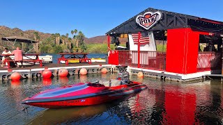 Speed boat Flybys at Foxs Floating Bar [upl. by Aleece]