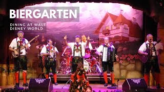 Biergarten Restaurant in Germany at EPCOT Full Dining Experience [upl. by Atika903]