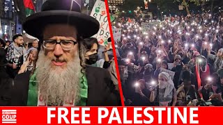 Palestinian amp Jewish Protesters SHUT DOWN Wall Street to Free Palestine [upl. by Rodavlas]