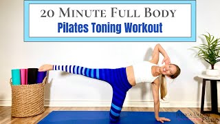 20 Minute Full Body Workout  Pilates Class for Toning [upl. by Akire812]