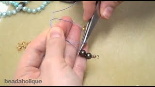 Pearl Knotting Using Tweezers [upl. by Uzzia]