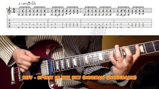 Spirit In The Sky RIFF Norman Greenbaum GUITAR LESSON with TAB [upl. by Abran]