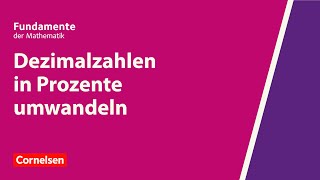 Dezimalzahlen in Prozente umwandeln  Fundamente der Mathematik  Erklärvideo [upl. by Belak]