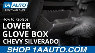 How to Remove Lower Glove Box 1419 Chevy Silverado [upl. by Chrystel]