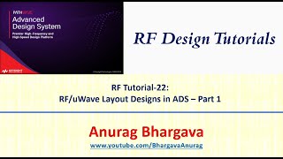 RF Design22 RF Layout Designs in ADS  Part 1 [upl. by Alexei]