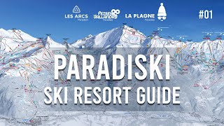 Paradiski Ski Guide Skiing from La Plagne to Les Arcs in the morning [upl. by Debby849]