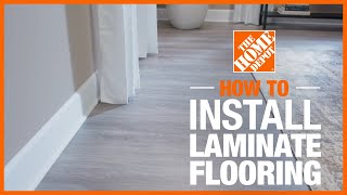 How to Install Laminate Flooring  The Home Depot [upl. by Rockel441]