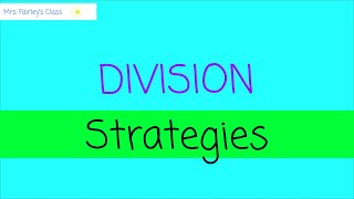 Division Strategies [upl. by Ahsilak925]