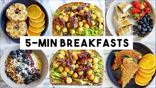 EASY 5MINUTE BREAKFAST IDEAS vegan [upl. by Eilak]