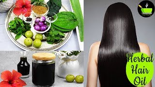 Homemade Herbal Hair Oil  How To Stop Hair Fall Naturally At Home  Hair Oil For Long amp Strong Hair [upl. by Leftwich]