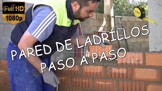 COMO HACER UNA PARED DE LADRILLOS paso a paso [upl. by Euhsoj]