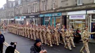 black watch marching through kirkcaldy 2009 [upl. by Hokanson638]